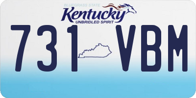 KY license plate 731VBM
