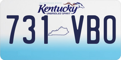 KY license plate 731VBO
