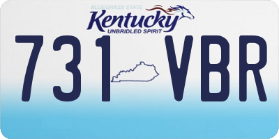 KY license plate 731VBR