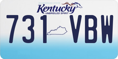 KY license plate 731VBW
