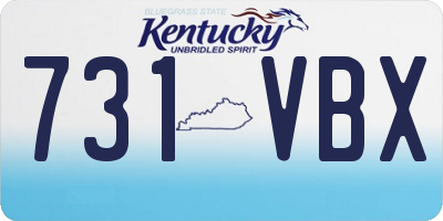 KY license plate 731VBX