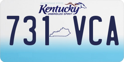 KY license plate 731VCA