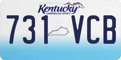 KY license plate 731VCB