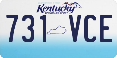 KY license plate 731VCE
