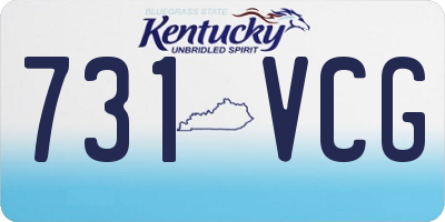 KY license plate 731VCG