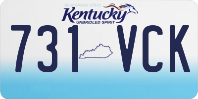 KY license plate 731VCK