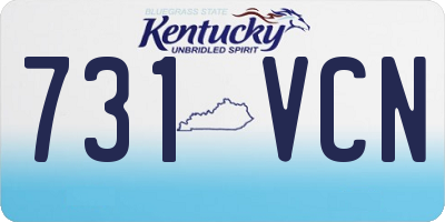KY license plate 731VCN