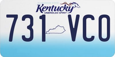 KY license plate 731VCO