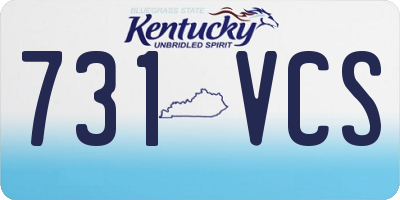 KY license plate 731VCS