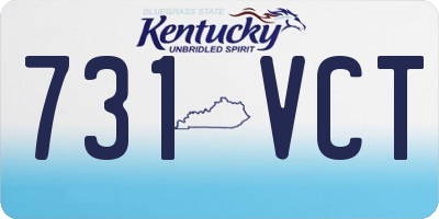 KY license plate 731VCT