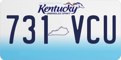 KY license plate 731VCU