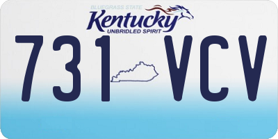 KY license plate 731VCV