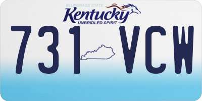 KY license plate 731VCW