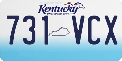 KY license plate 731VCX