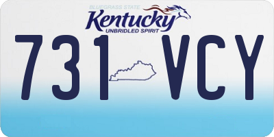 KY license plate 731VCY