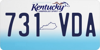 KY license plate 731VDA