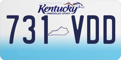 KY license plate 731VDD