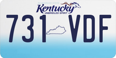 KY license plate 731VDF