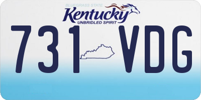 KY license plate 731VDG