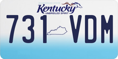 KY license plate 731VDM