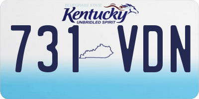 KY license plate 731VDN