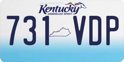 KY license plate 731VDP