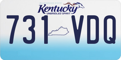 KY license plate 731VDQ