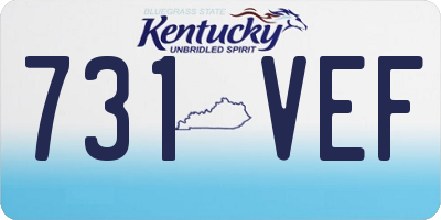 KY license plate 731VEF