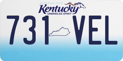 KY license plate 731VEL