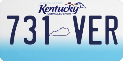 KY license plate 731VER