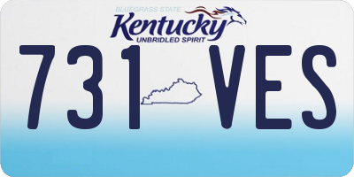 KY license plate 731VES