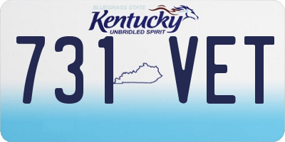 KY license plate 731VET