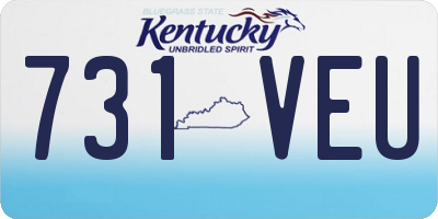 KY license plate 731VEU