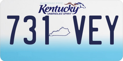 KY license plate 731VEY