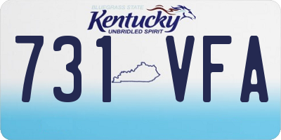 KY license plate 731VFA