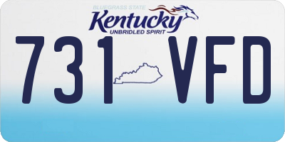 KY license plate 731VFD