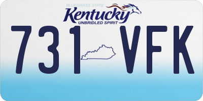 KY license plate 731VFK