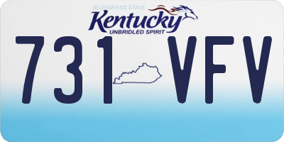 KY license plate 731VFV