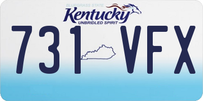 KY license plate 731VFX