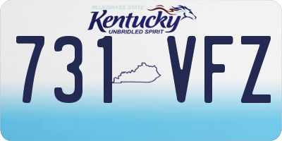 KY license plate 731VFZ