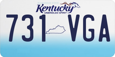 KY license plate 731VGA