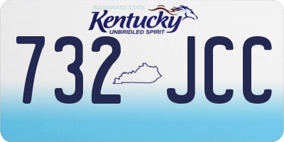 KY license plate 732JCC