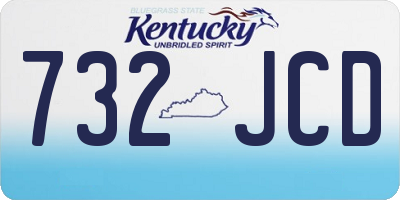 KY license plate 732JCD