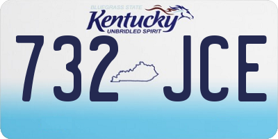 KY license plate 732JCE
