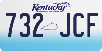 KY license plate 732JCF