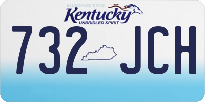 KY license plate 732JCH