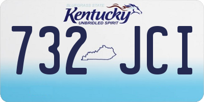 KY license plate 732JCI