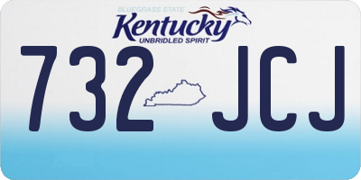 KY license plate 732JCJ