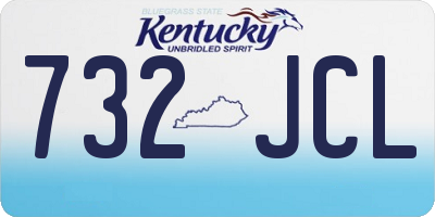 KY license plate 732JCL