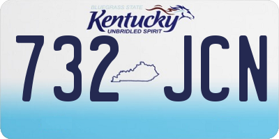 KY license plate 732JCN